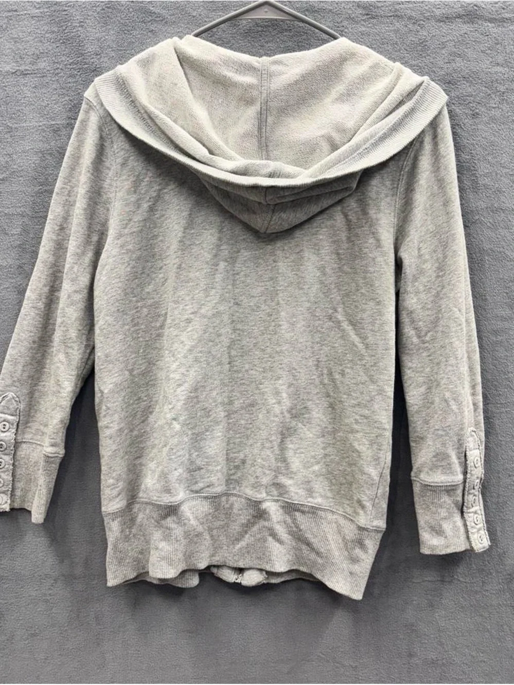 Route 66 Light Gray Zip-Up Hoodie Jacket